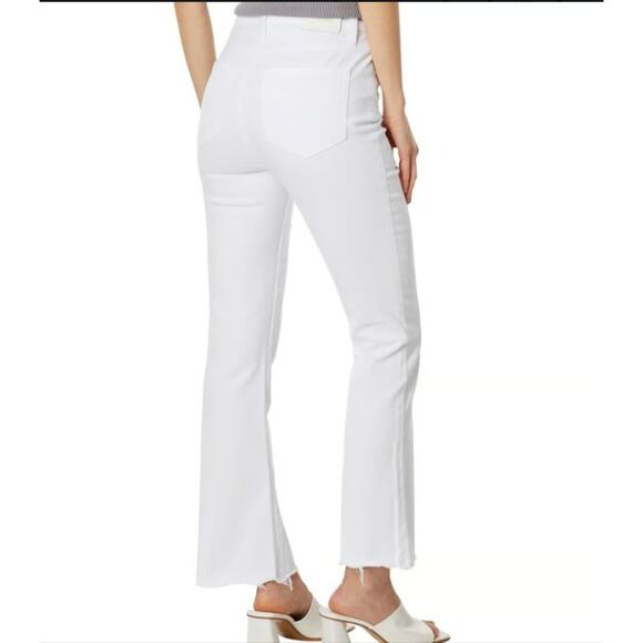 PAIGE DENIM NWT Claudine Live in Kick Flare Denim Jean Crisp White // 26 - Picture 2 of 14